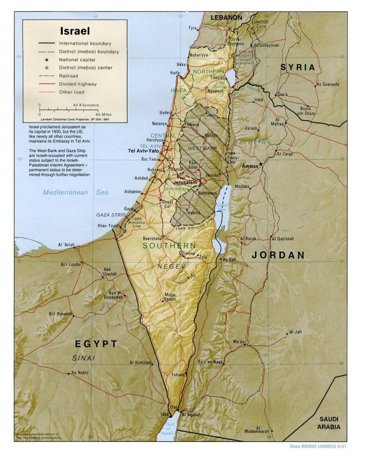نقشه اسرائیل جغرافیا 