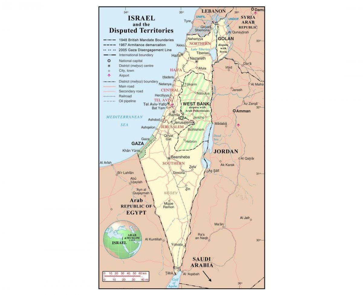 نقشه اسرائیل در فرودگاه