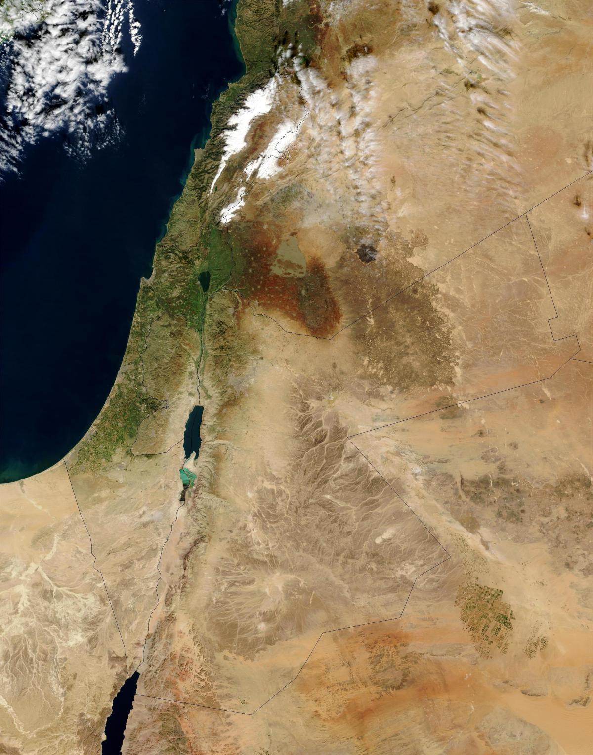 نقشه ماهواره ای اسرائیل 