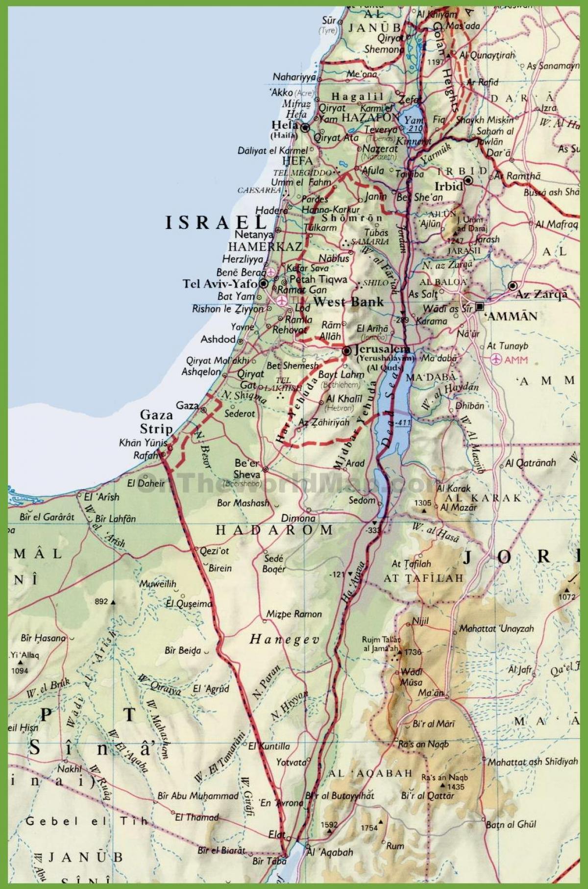 اسرائیل شهرستانها نقشه