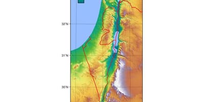 نقشه اسرائیل ارتفاع