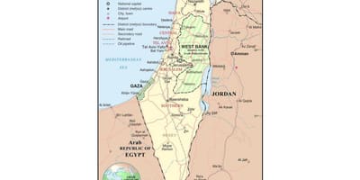نقشه اسرائیل در فرودگاه