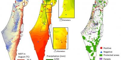 نقشه اسرائیل آب و هوا