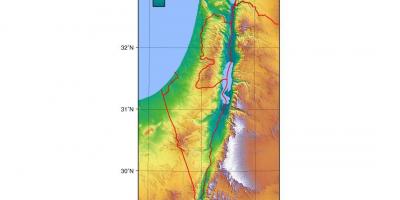 نقشه اسرائیل ارتفاع