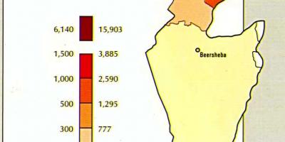 نقشه اسرائیل جمعیت